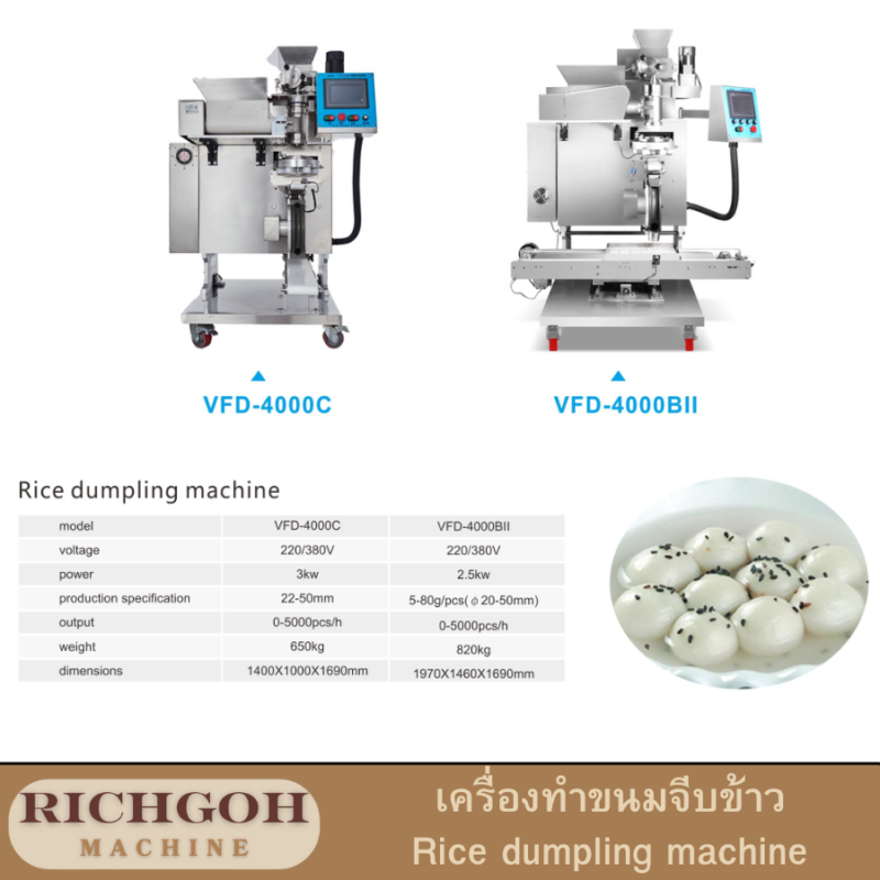 เครื่องทำขนมจีบข้าว rice dumpling machine