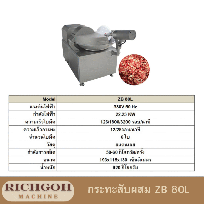 กระทะสับ80ลิตร