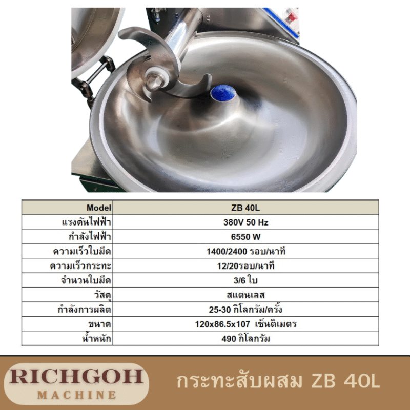 กะทะสับ 40 ลิตร