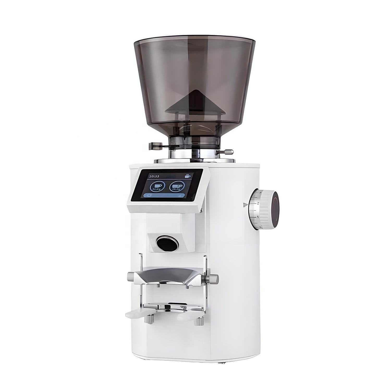 เครื่องบดกาแฟ รุ่น K-64SH เครื่องบดกาแฟ รุ่น K-64SH เป็นเครื่องบดสไตล์ Commercial-Grade ที่ย่อส่วนมาเพื่อคอกาแฟมืออาชีพ (Prosumer) และร้านกาแฟขนาดเล็ก เน้นการบดที่เที่ยงตรงและสม่ำเสมอเป็นพิเศษสำหรับการชงกาแฟเอสเปรสโซ