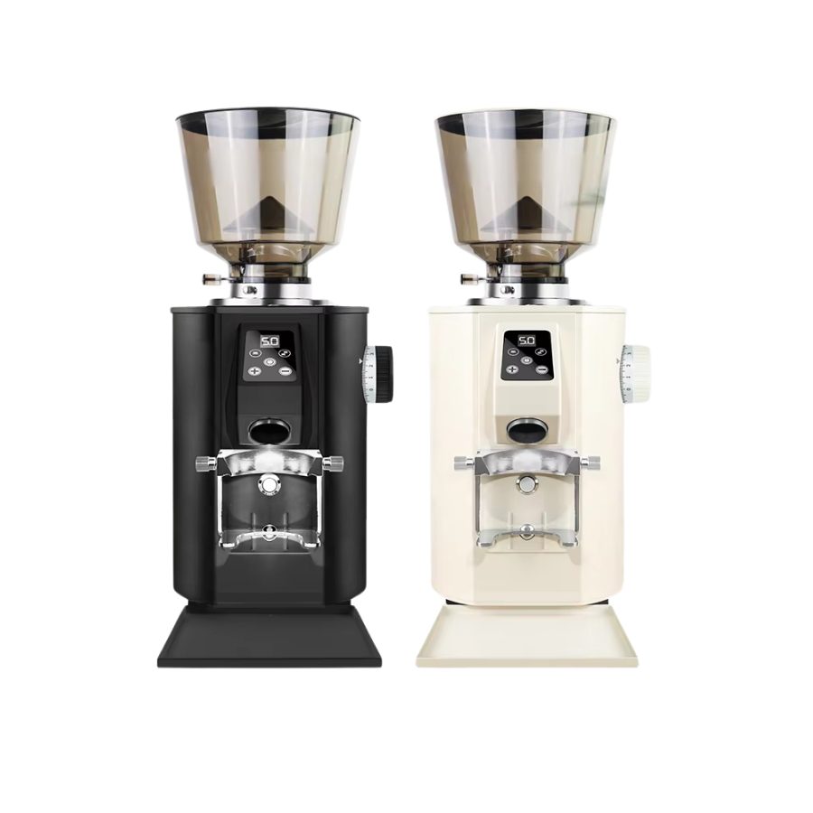 เครื่องบดกาแฟ รุ่น K-64SH เครื่องบดกาแฟ รุ่น K-64SH เป็นเครื่องบดสไตล์ Commercial-Grade ที่ย่อส่วนมาเพื่อคอกาแฟมืออาชีพ (Prosumer) และร้านกาแฟขนาดเล็ก เน้นการบดที่เที่ยงตรงและสม่ำเสมอเป็นพิเศษสำหรับการชงกาแฟเอสเปรสโซ