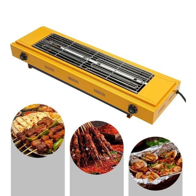 เตาย่างบาร์บีคิวไฟฟ้าไร้ควันสีเหลือง รุ่น BS-DH110